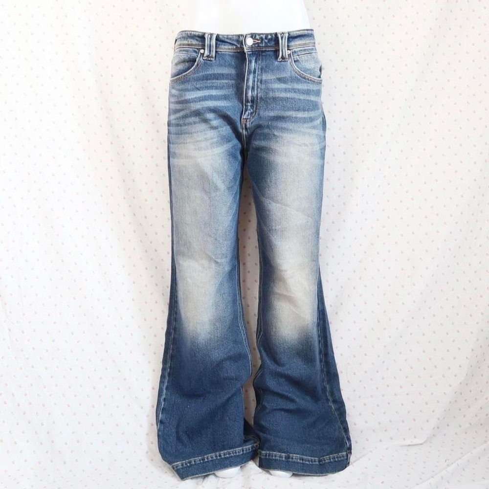 y2k flare jeans low rise bell bottom denim mcbling wide leg jeans